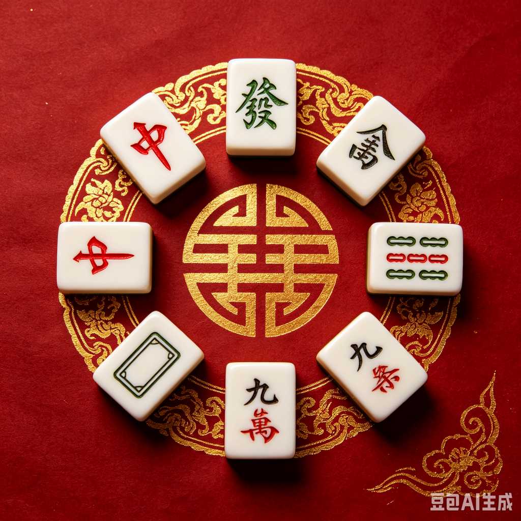 decorative text mahjong set