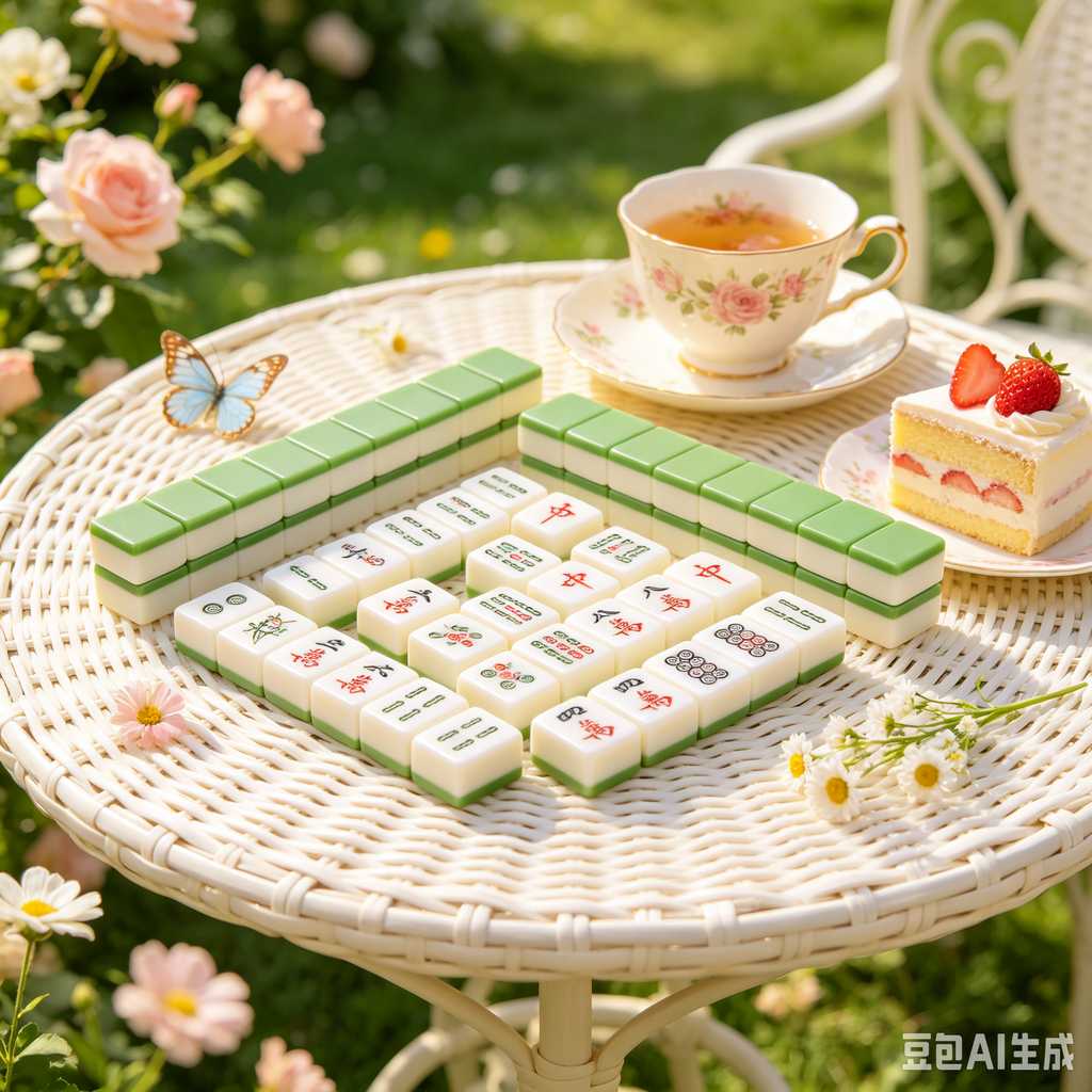 artistic mahjong tiles set
